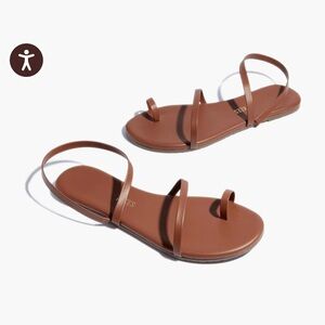 TKEES Brown Leather Sandals Minimalist Design